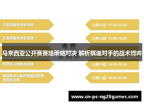 马来西亚公开赛赛场策略对决 解析棋逢对手的战术博弈 马来西亚公开赛赛场策略对决 解析棋逢对手的战术博弈